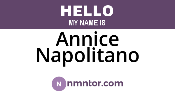 Annice Napolitano