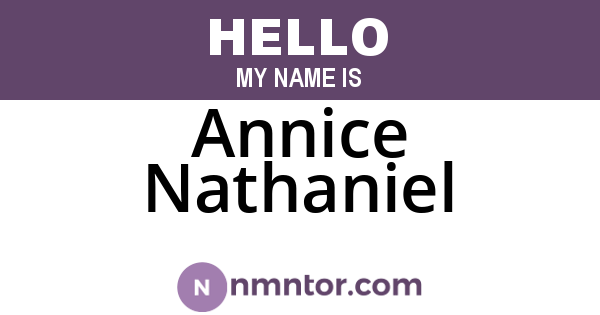Annice Nathaniel