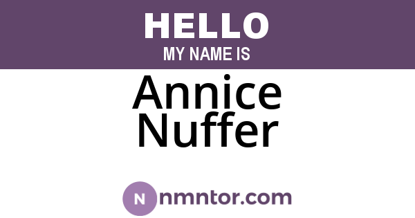Annice Nuffer