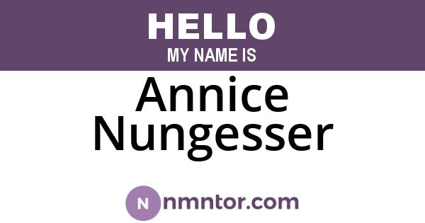 Annice Nungesser