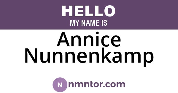 Annice Nunnenkamp