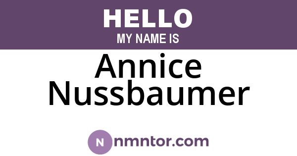Annice Nussbaumer