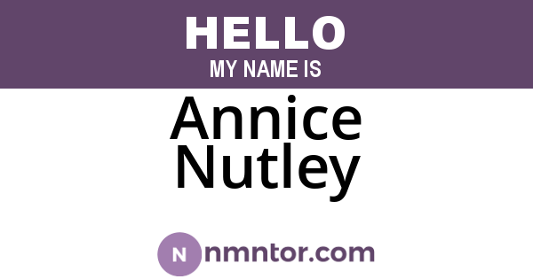 Annice Nutley