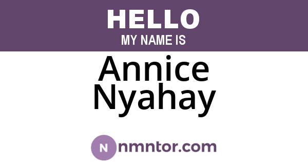 Annice Nyahay