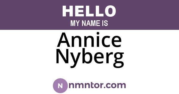 Annice Nyberg