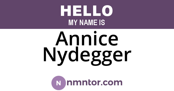 Annice Nydegger