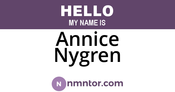 Annice Nygren