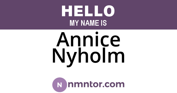 Annice Nyholm
