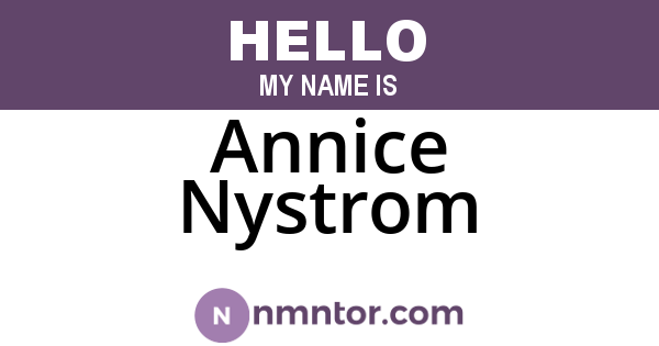Annice Nystrom