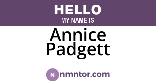 Annice Padgett
