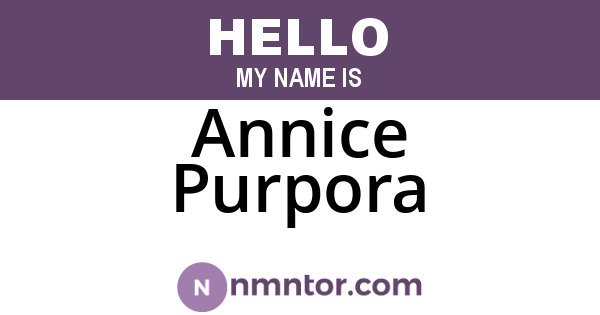 Annice Purpora