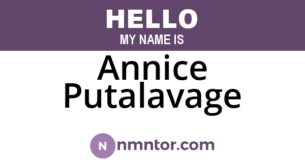 Annice Putalavage