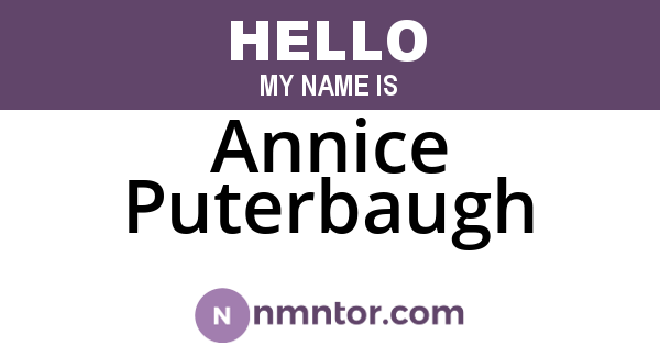 Annice Puterbaugh