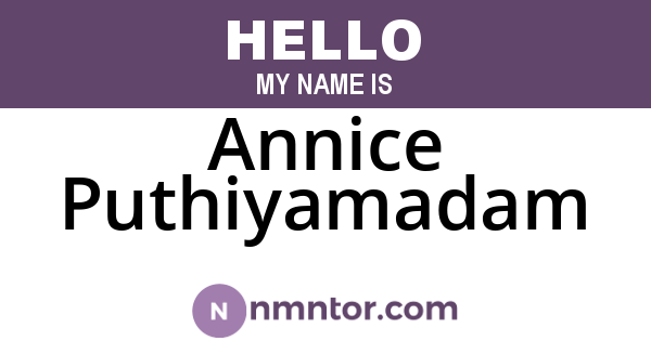 Annice Puthiyamadam