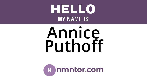 Annice Puthoff