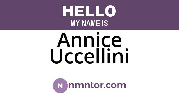Annice Uccellini