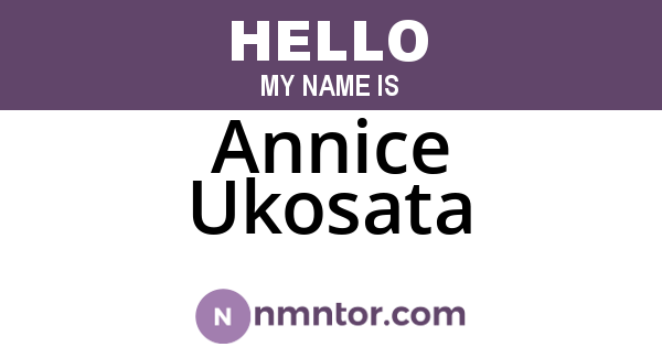 Annice Ukosata