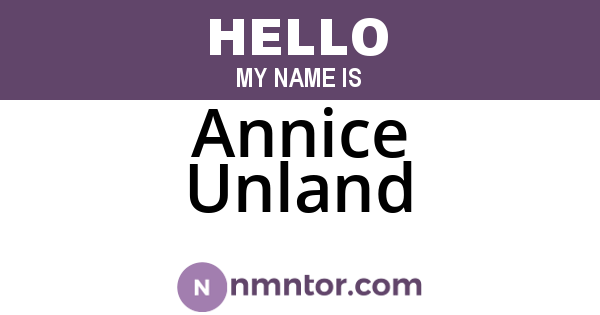 Annice Unland