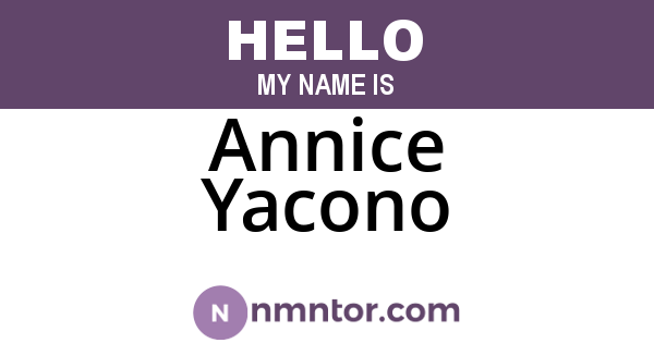 Annice Yacono
