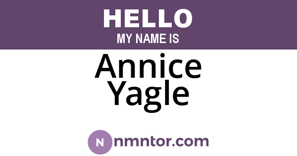 Annice Yagle