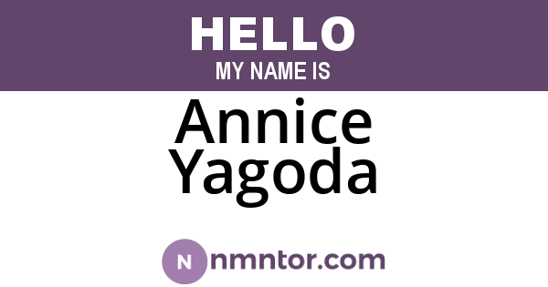 Annice Yagoda