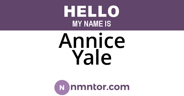 Annice Yale