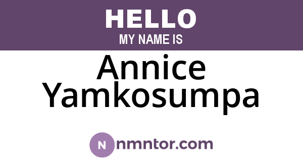 Annice Yamkosumpa