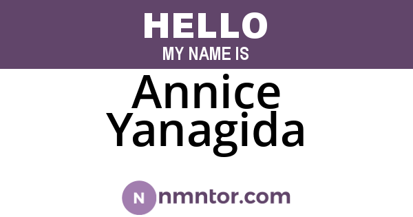 Annice Yanagida