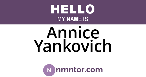 Annice Yankovich