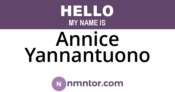 Annice Yannantuono