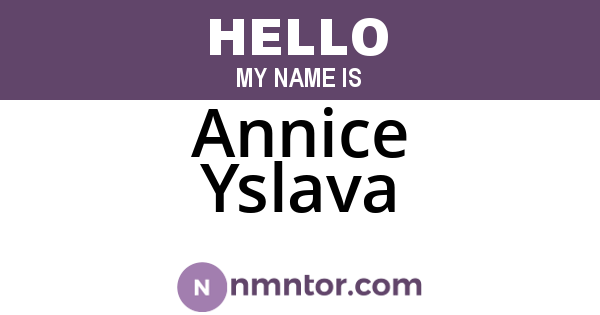 Annice Yslava