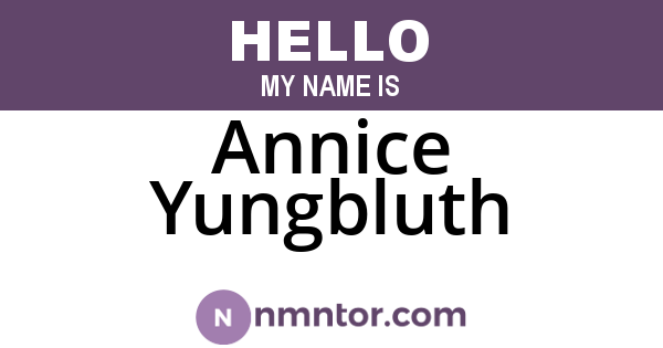 Annice Yungbluth