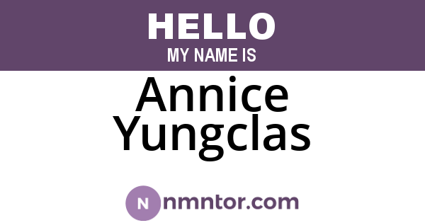 Annice Yungclas
