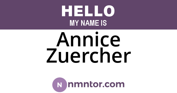 Annice Zuercher