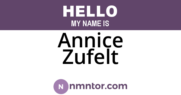 Annice Zufelt