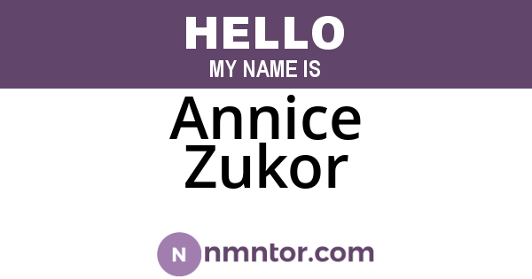 Annice Zukor