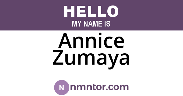 Annice Zumaya