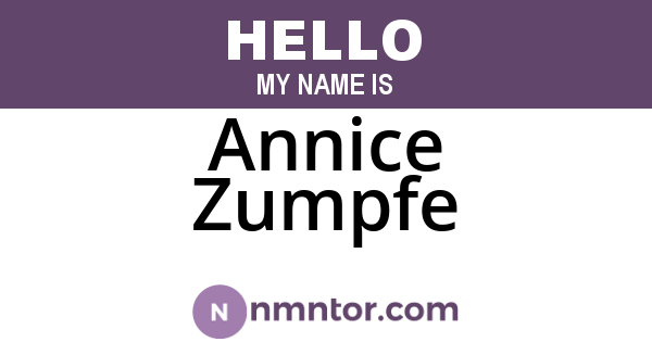 Annice Zumpfe
