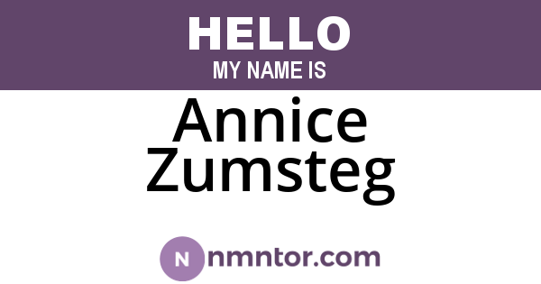 Annice Zumsteg