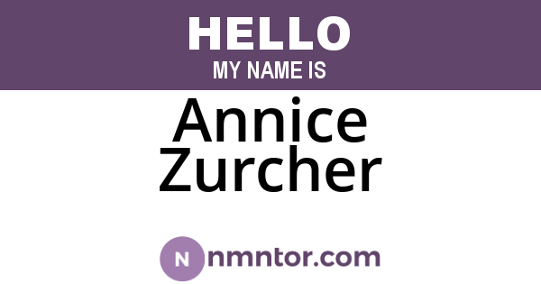 Annice Zurcher
