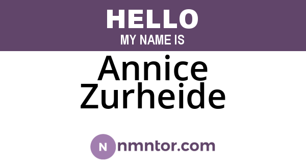 Annice Zurheide