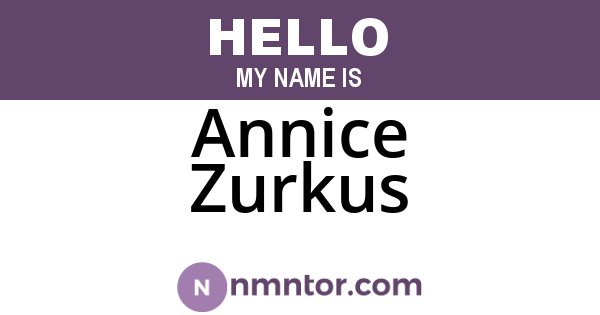 Annice Zurkus
