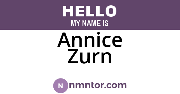 Annice Zurn