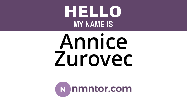 Annice Zurovec