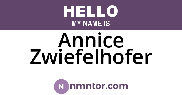 Annice Zwiefelhofer