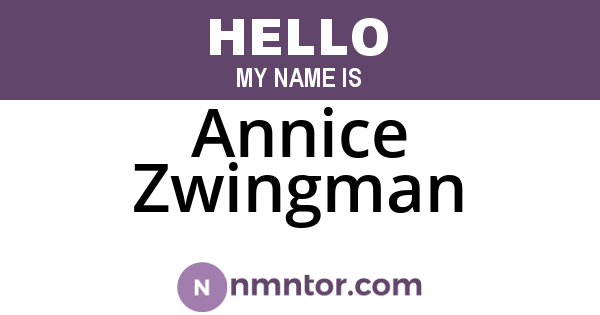 Annice Zwingman