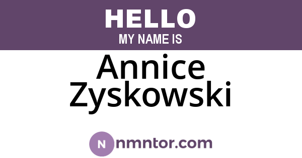 Annice Zyskowski