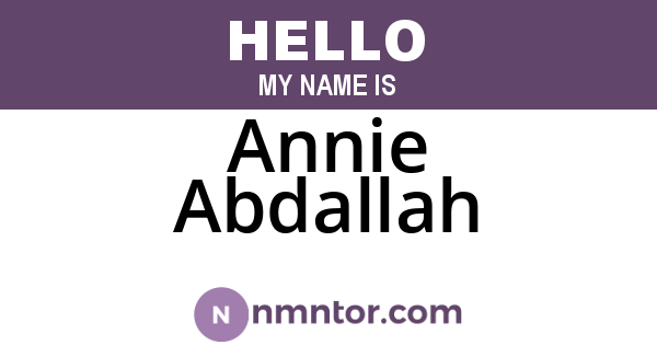 Annie Abdallah