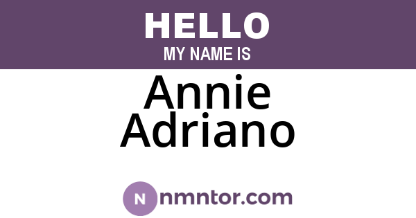 Annie Adriano