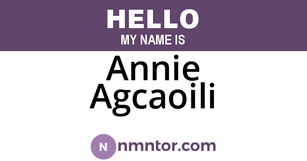 Annie Agcaoili